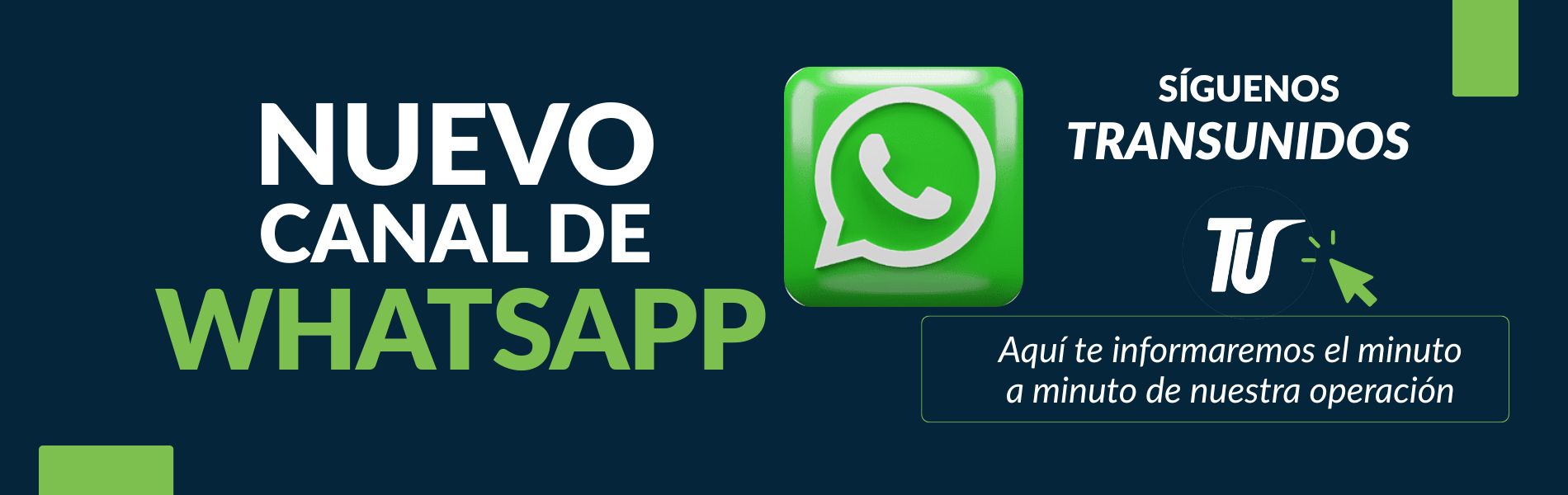 Síguenos en nuestro Canal oficial TransUnidos