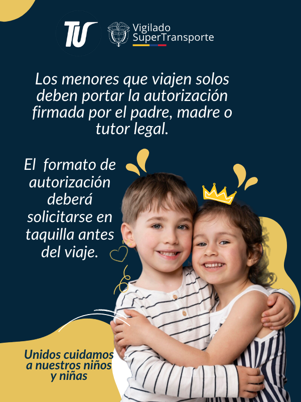 Transporte de menores de edad: requisito de autorización